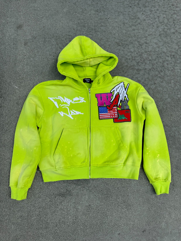 GREEN PYREX ZIP UP