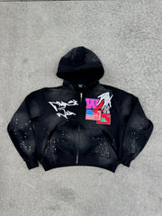 BLACK PYREX ZIP UP